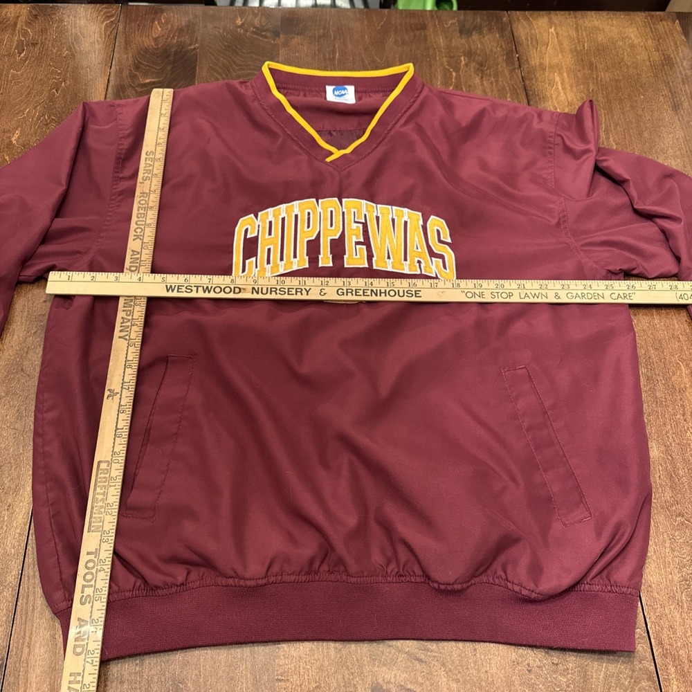 Central Michigan Chippewas NCAA Vintage Pullover Windbreaker Jacket Large - Picture 2 of 9
